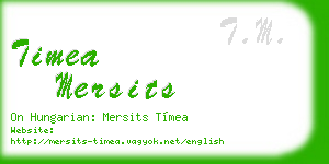 timea mersits business card